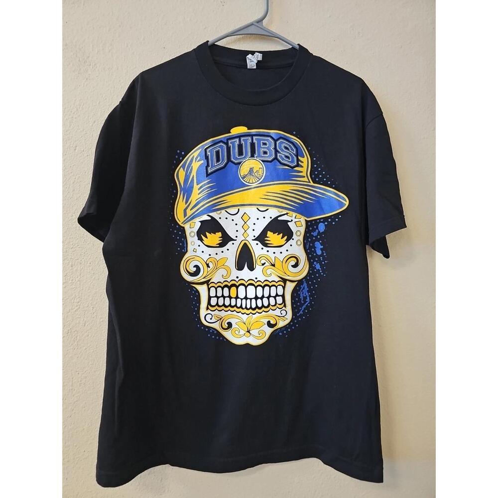 Golden State Warriors Basketball Dubs Skeleton Skull T Shirt Large